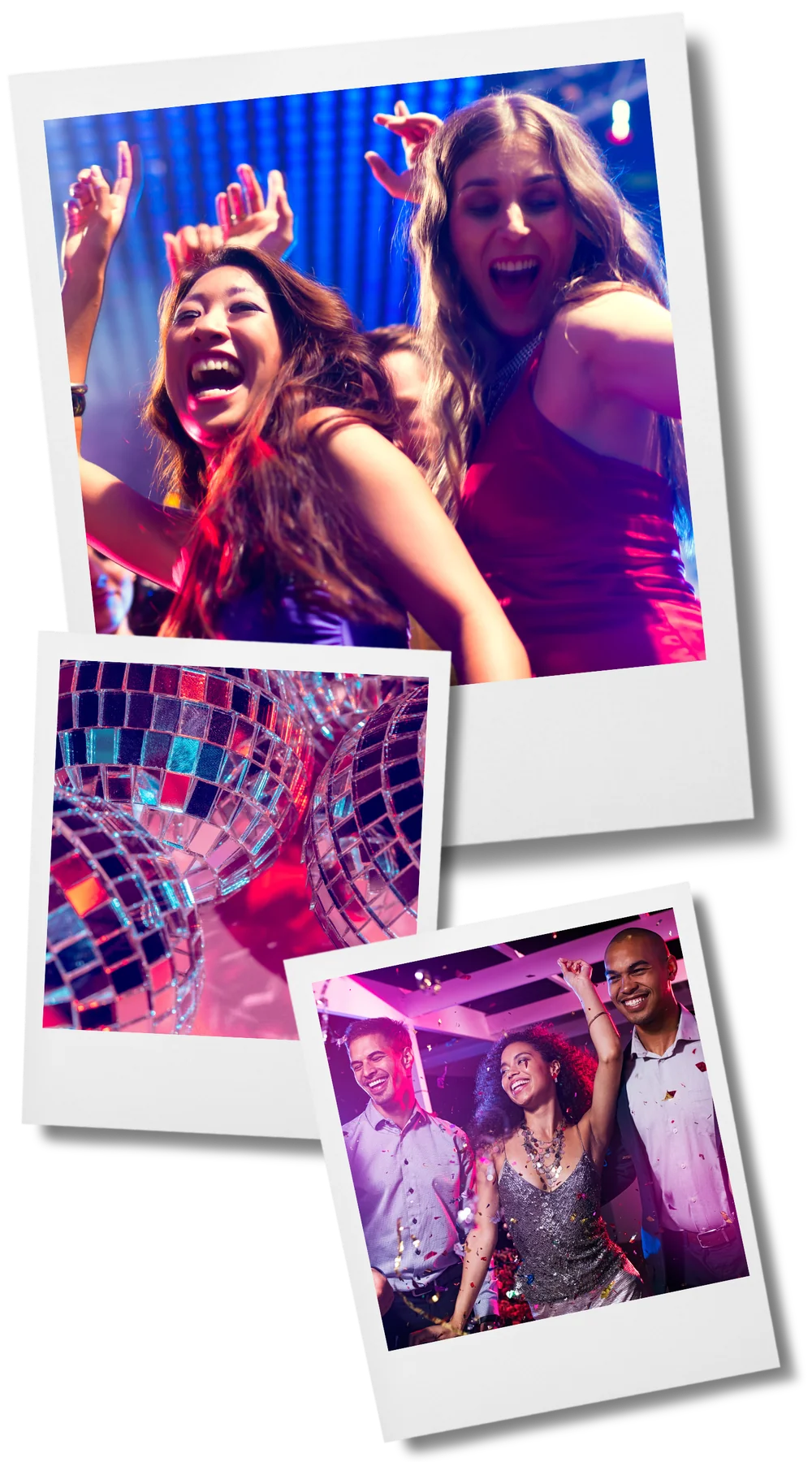 Costumed guests playing A Killer Disco Party, a themed murder mystery party game you host at home.